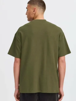 Solid Shirts<Herren Rundhalsshirt - SDRAUL grün strukturiert