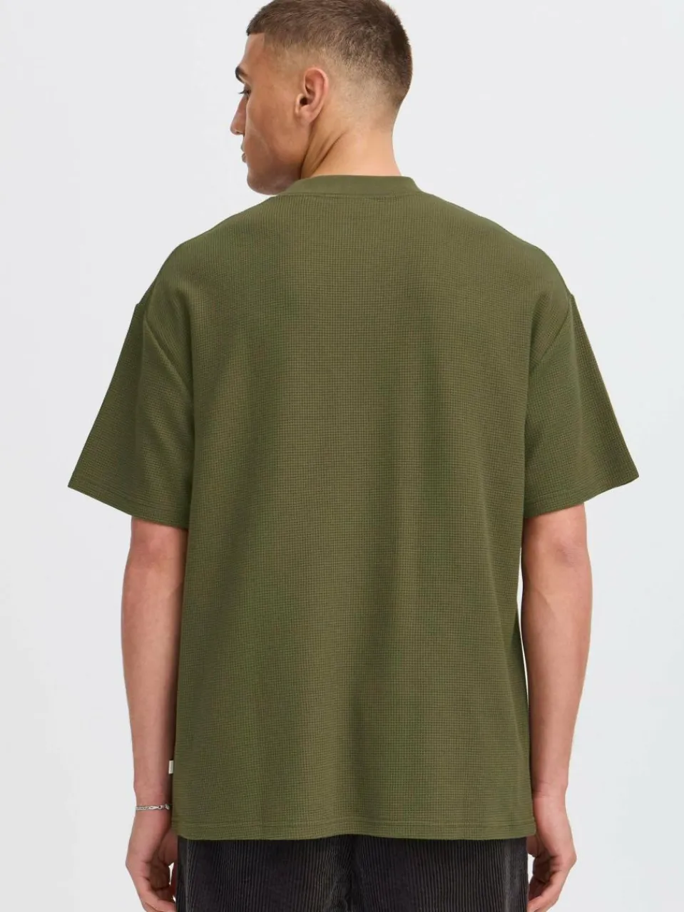 Solid Shirts<Herren Rundhalsshirt - SDRAUL grün strukturiert