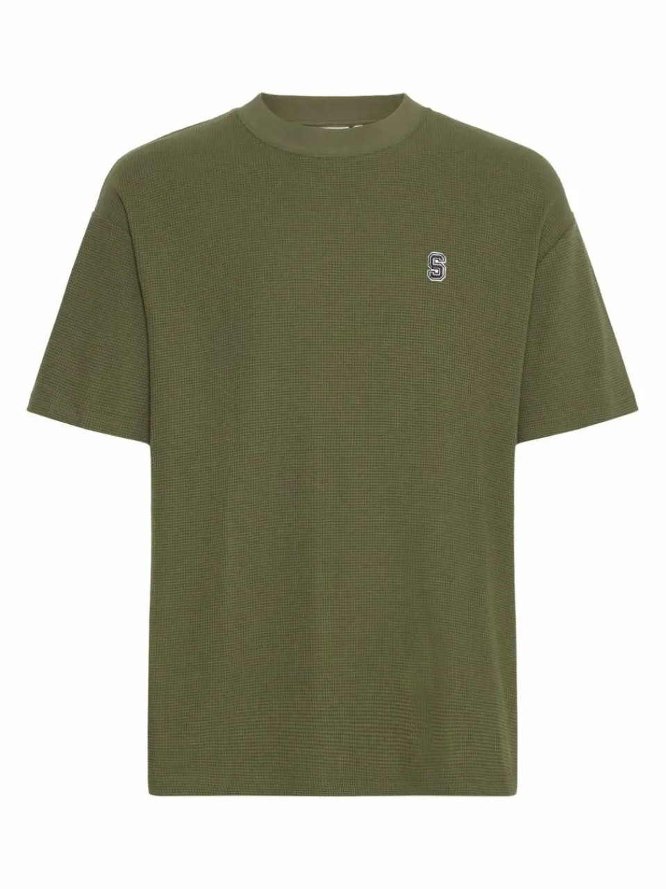 Solid Shirts<Herren Rundhalsshirt - SDRAUL grün strukturiert