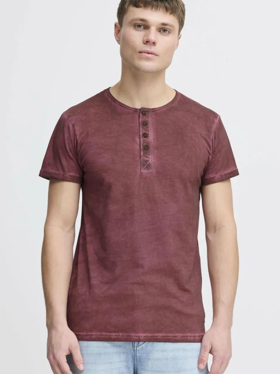 Solid Shirts<Herren Rundhalsshirt - SDTihn rot gemustert