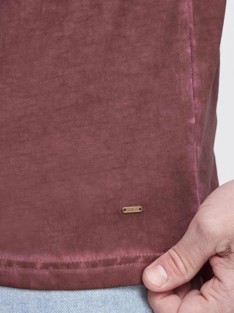 Solid Shirts<Herren Rundhalsshirt - SDTihn rot gemustert