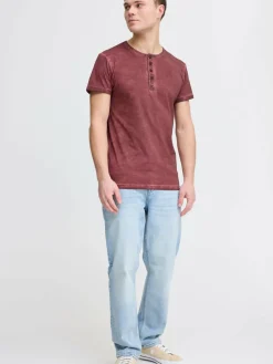 Solid Shirts<Herren Rundhalsshirt - SDTihn rot gemustert