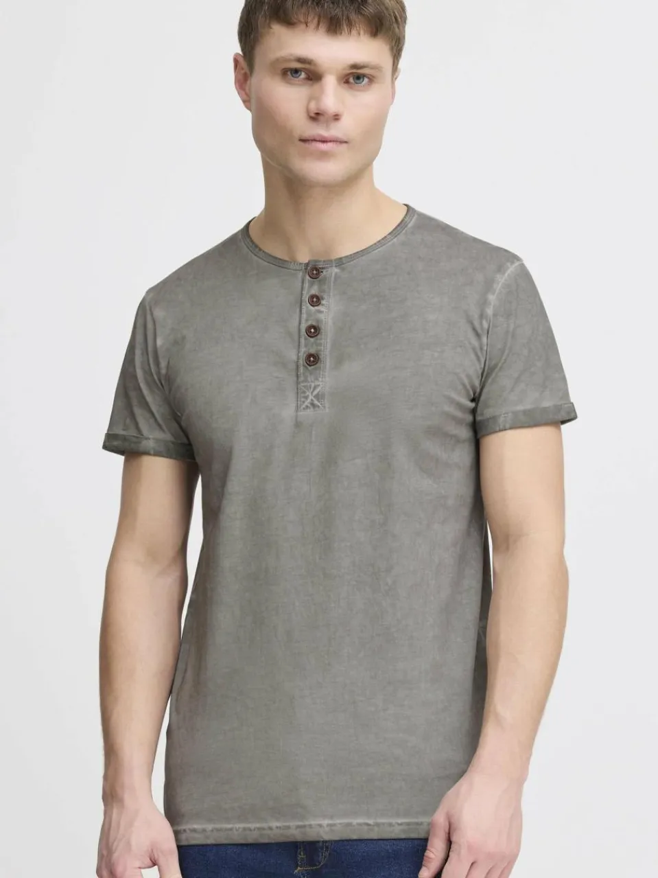 Solid Shirts<Herren Rundhalsshirt - SDTihn grau gemustert