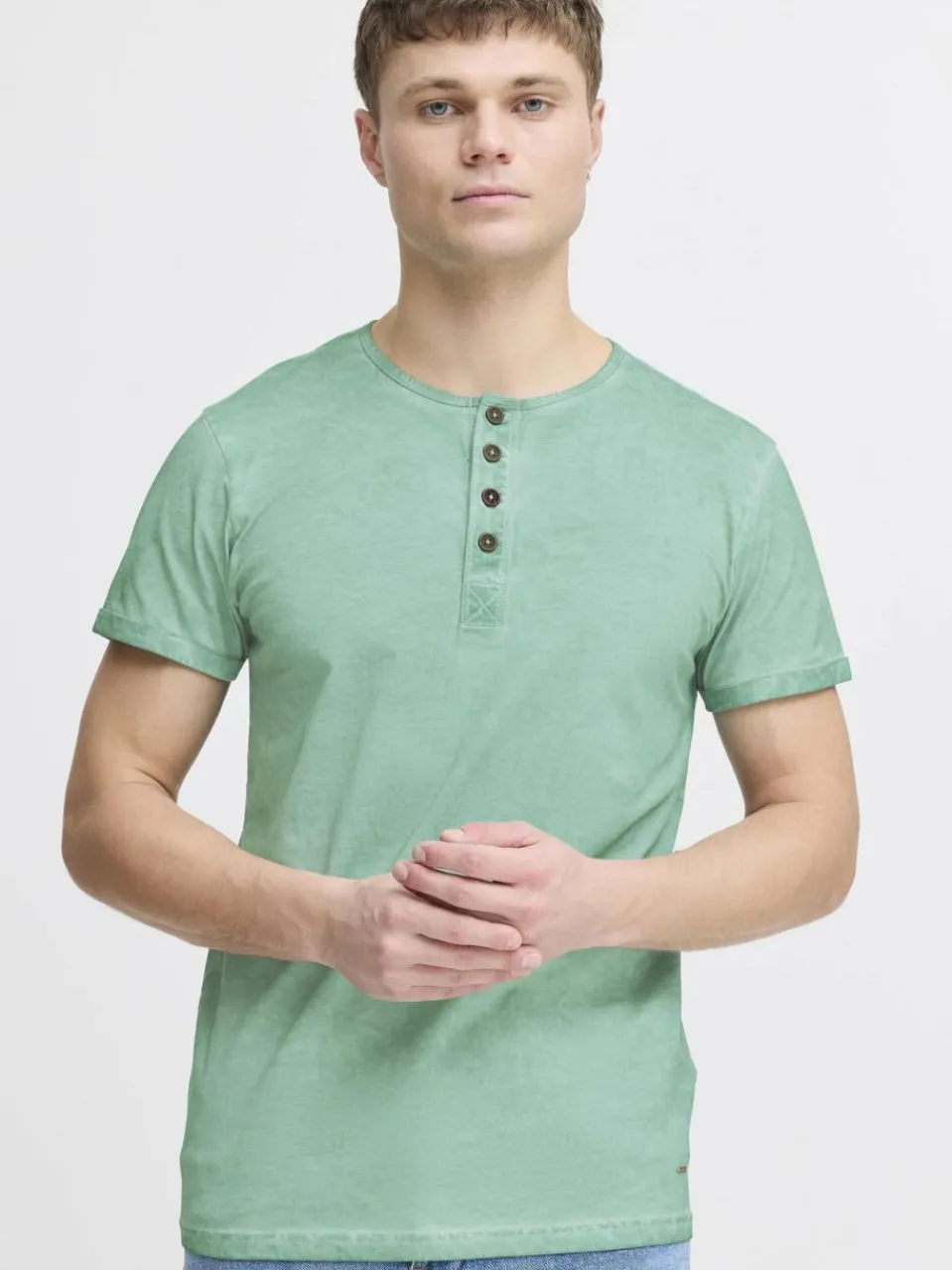 Herren Solid Shirts>Herren Rundhalsshirt - SDTihn