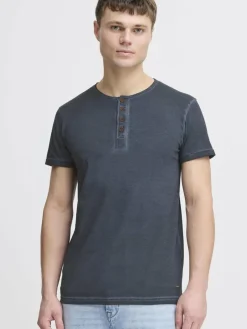 Solid Shirts<Herren Rundhalsshirt - SDTihn blau gemustert