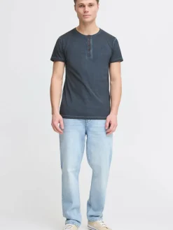 Solid Shirts<Herren Rundhalsshirt - SDTihn blau gemustert