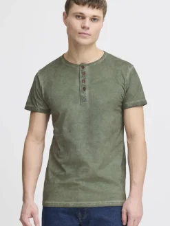 Solid Shirts<Herren Rundhalsshirt - SDTihn grün gemustert