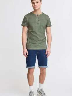 Solid Shirts<Herren Rundhalsshirt - SDTihn grün gemustert