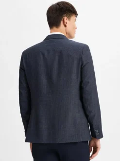 Roy Robson Sakkos<Herren Sakko marine hellblau gemustert