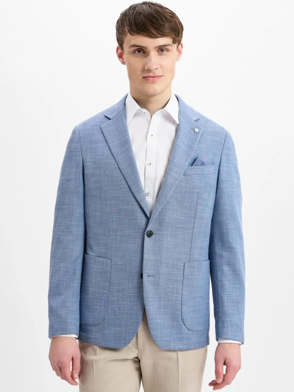 Andrew James New York Anzüge<Herren Sakko hellblau uni