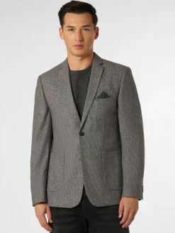 Finshley & Harding Sakkos<Herren Sakko - Melvin schwarz hellgrau kariert