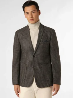 Finshley & Harding Sakkos<Herren Sakko - Melvin-P taupe marine kariert