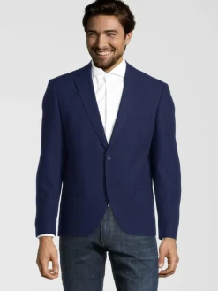 Steffen Klein Anzüge<Herren Sakko - Slim Fit blau uni