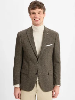 Andrew James New York Sakkos<Herren Sakko mit Wollanteil braun strukturiert