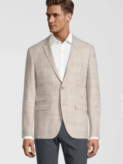 Steffen Klein Sakkos<Herren Sakko Slim Fit beige kariert