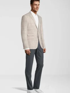 Steffen Klein Sakkos<Herren Sakko Slim Fit beige kariert