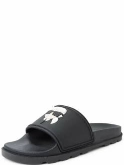 KARL LAGERFELD Freizeit-Schuhe<Herren Sandalen schwarz uni