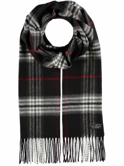 Fraas Schals & Tücher<Herren Schal schwarz kariert