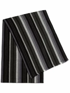 Finshley & Harding Schals & Tücher<Herren Schal schwarz grau gestreift