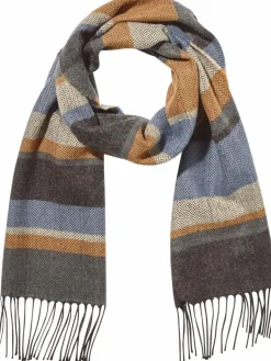 Charles Colby Schals & Tücher<Herren Schal - LORD KOLUMBAN grau gestreift