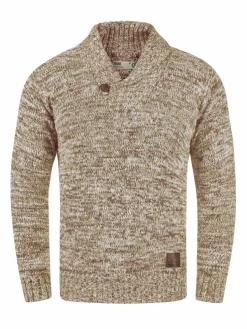 Solid Pullover & Strickjacken<Herren Schalkragenpullover - SDPhil beige gemustert