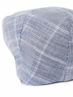 Nils Sundström Mützen & Caps<Herren Schiebermütze grau blau kariert