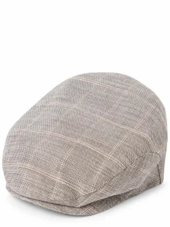 Nils Sundström Mützen & Caps<Herren Schiebermütze beige kariert