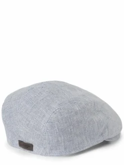 Göttmann Mützen & Caps<Herren Schiebermütze aus Leinen - Jackson-A hellgrau blau gestreift