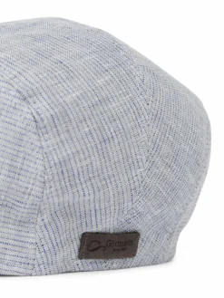 Göttmann Mützen & Caps<Herren Schiebermütze aus Leinen - Jackson-A hellgrau blau gestreift