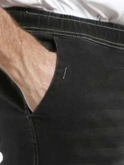 Charles Colby Jeans<Herren Schlupfjeans - BARON TECEL schwarz uni