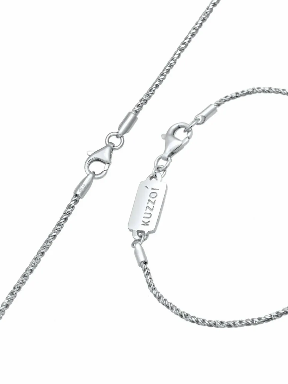 KUZZOI Schmuck<Herren Schmuckset silber uni