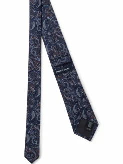 Andrew James Krawatten & Fliegen<Herren Seidenkrawatte marine braun gemustert