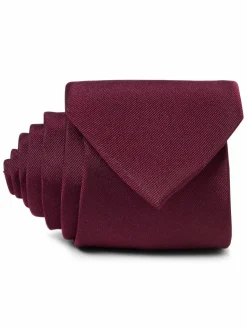 Andrew James Krawatten & Fliegen<Herren Seidenkrawatte bordeaux uni