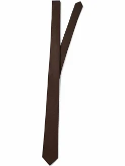 Andrew James Krawatten & Fliegen<Herren Seidenkrawatte nougat strukturiert