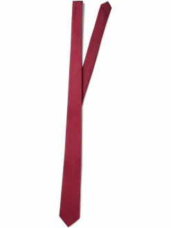 Andrew James Krawatten & Fliegen<Herren Seidenkrawatte bordeaux gepunktet