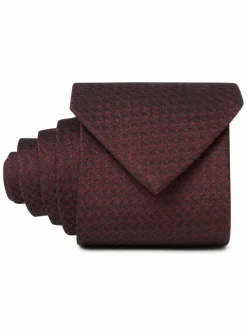 Finshley & Harding Krawatten & Fliegen<Herren Seidenkrawatte bordeaux gemustert