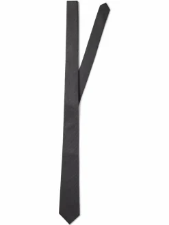 Andrew James Krawatten & Fliegen<Herren Seidenkrawatte anthrazit strukturiert