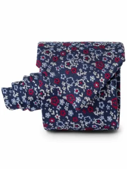 Andrew James Krawatten & Fliegen<Herren Seidenkrawatte marine gemustert