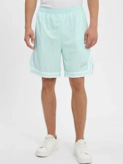 Karl Kani Hosen<Herren Shorts mint weiß gestreift