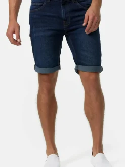 Indicode Jeans<Herren Shorts Jeans - Fife blau uni