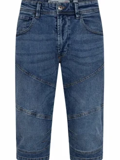 Indicode Jeans<Herren Shorts Jeans - Fortune blau denim uni