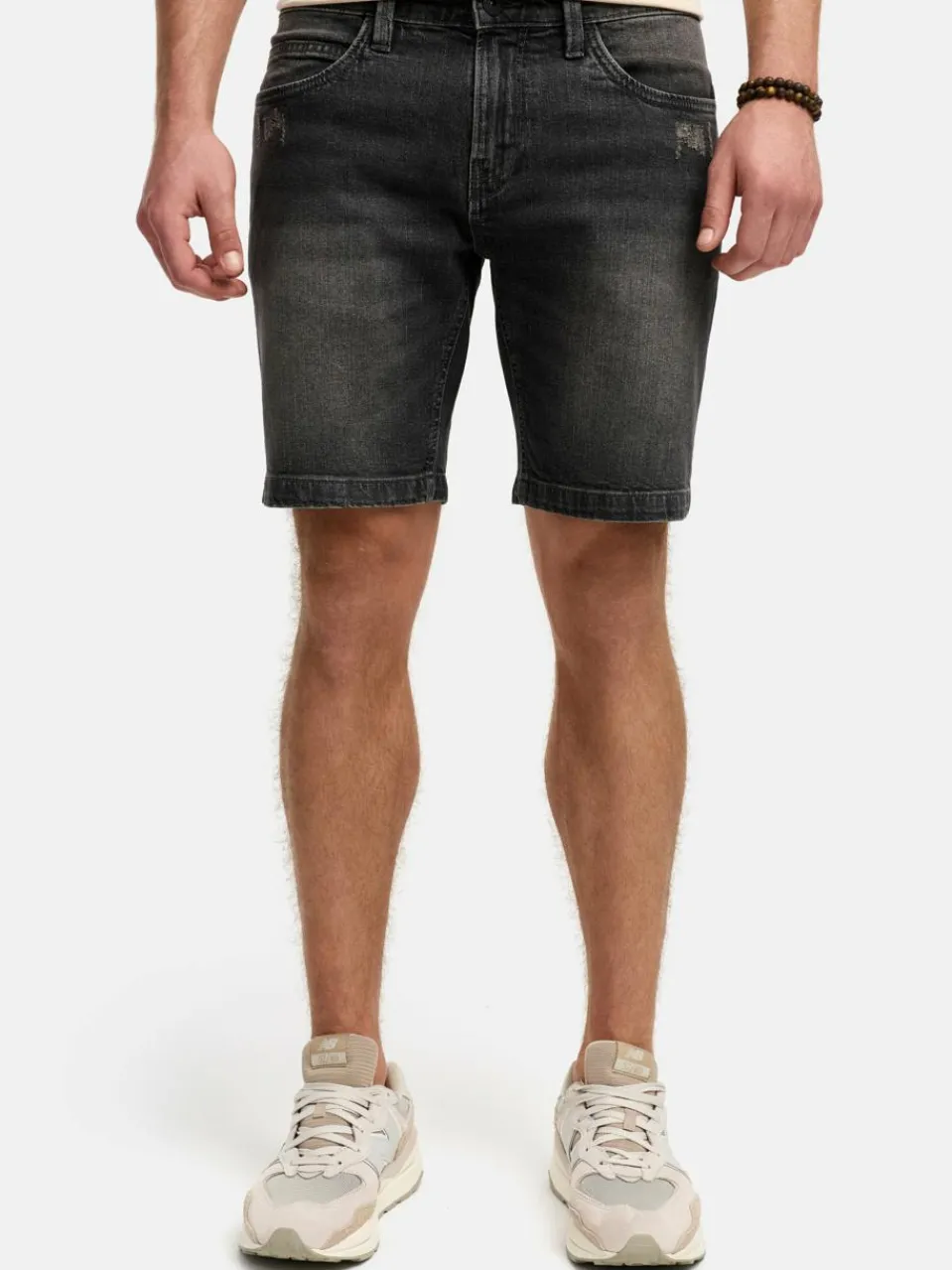 Indicode Jeans<Herren Shorts Jeans - INMCFly anthrazit grau uni