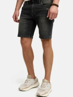 Indicode Jeans<Herren Shorts Jeans - INMCFly anthrazit grau uni