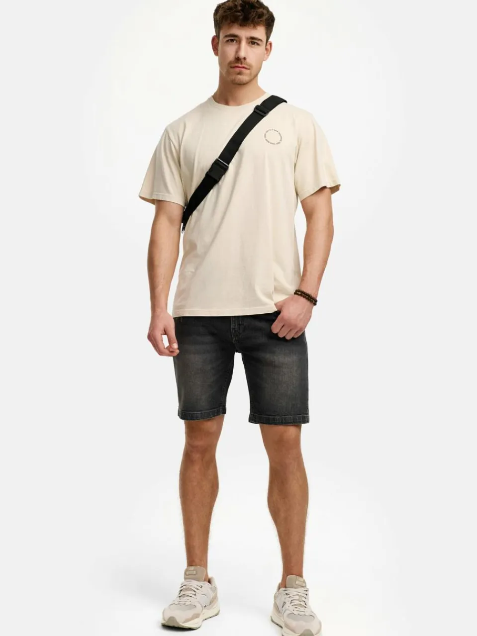 Indicode Jeans<Herren Shorts Jeans - INMCFly anthrazit grau uni