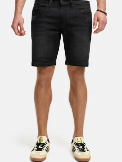Indicode Jeans<Herren Shorts Jeans - INMCFly schwarz uni