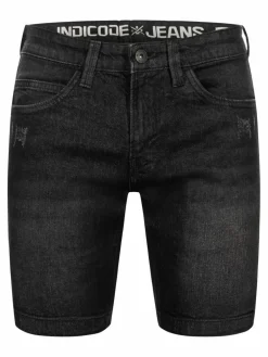 Indicode Jeans<Herren Shorts Jeans - INMCFly schwarz uni