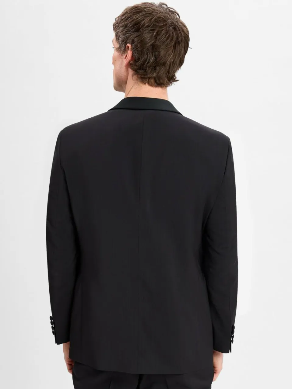 Digel Baukasten-Anzüge|Anzüge<Herren Smoking-Baukasten-Sakko aus Schurwolle - Jarod schwarz uni