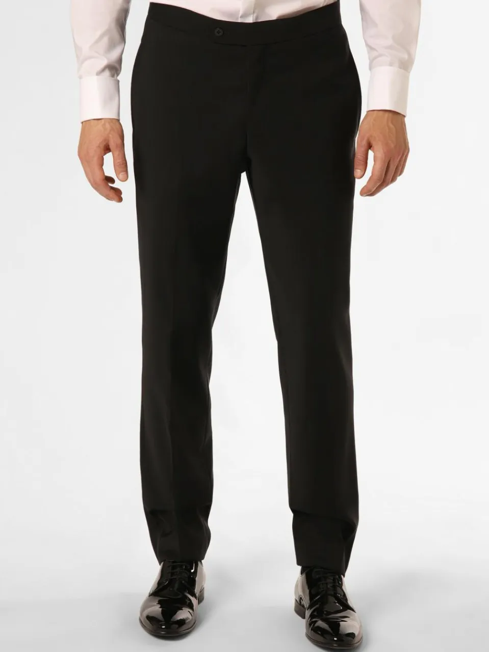 Wilvorst Hosen<Herren Smoking-Hose schwarz uni