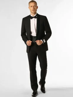 Wilvorst Hosen<Herren Smoking-Hose schwarz uni