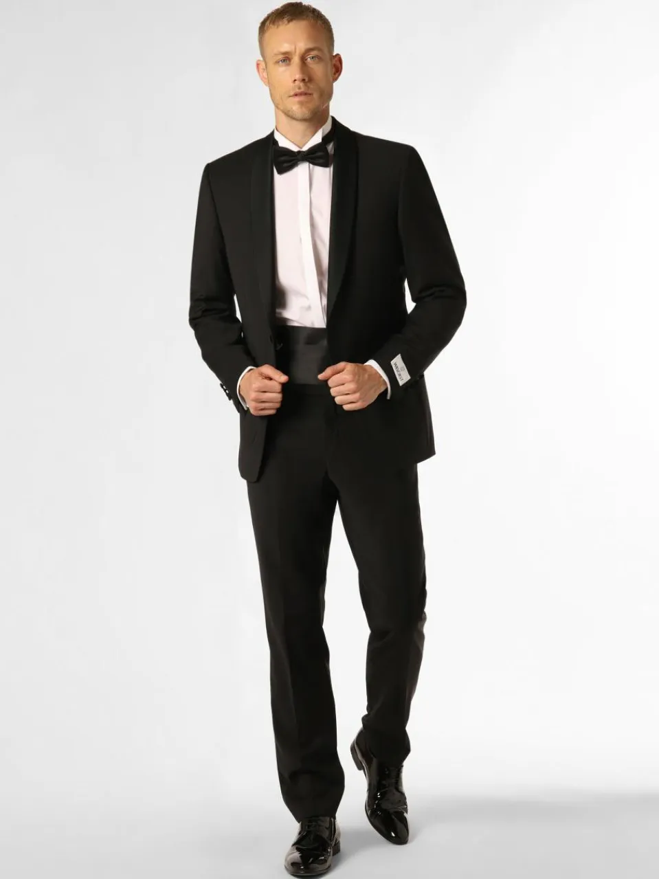 Wilvorst Hosen<Herren Smoking-Hose schwarz uni